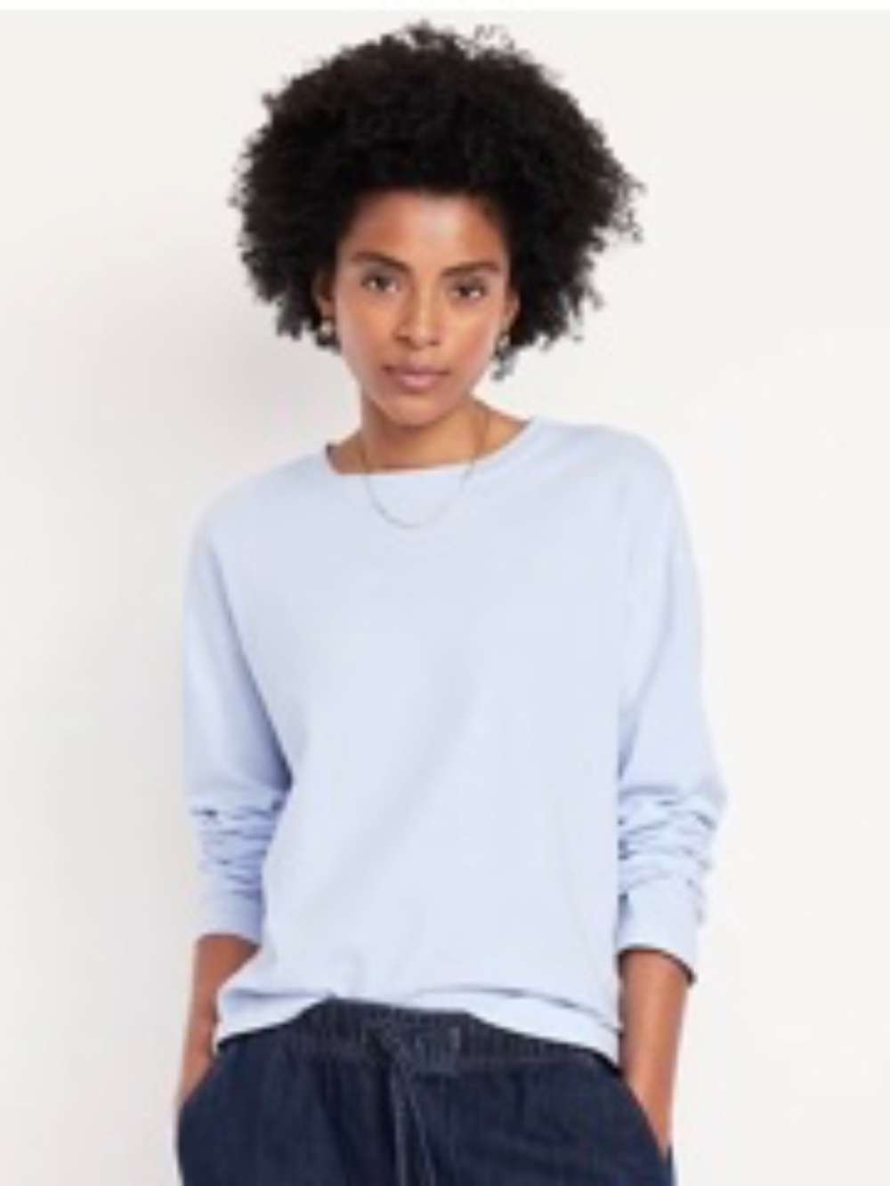 Vintage Crew-Neck T-Shirt in Contrail (Pale Blue)